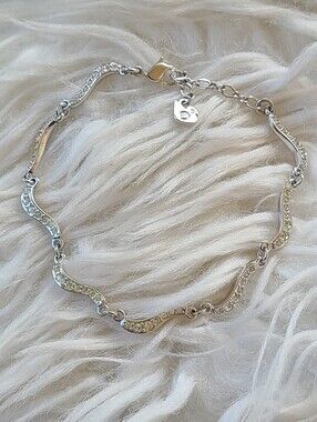 Swarovski Silver Crystal Wave Bracelet- Excellent Condition